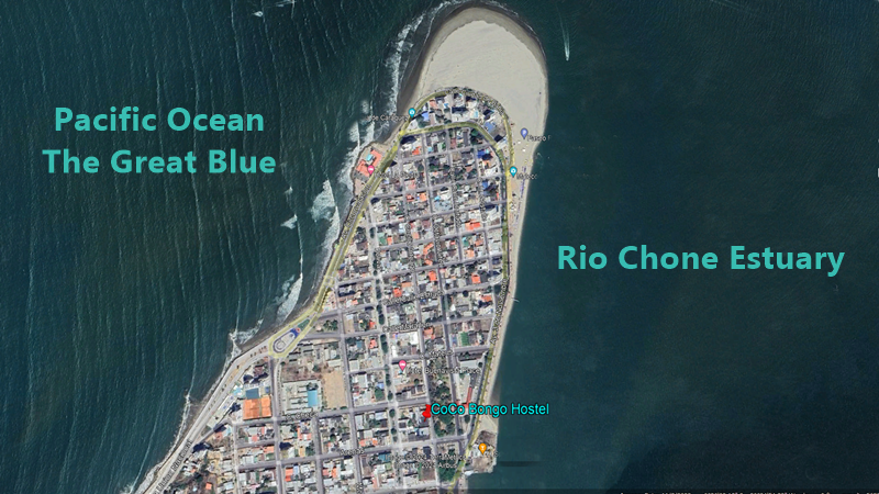 Google Earth of Bahia de Caraquez, Ecuador